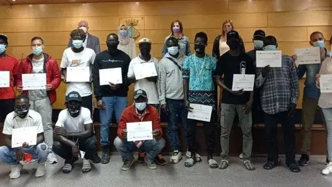 Finalització d'un curs d'alfabetització en llengua catalana a Térmens. Fotografia: Consell Comarcal de la Noguera.