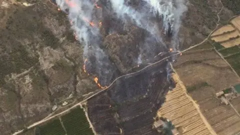 Gran pla general picat de l'incendi d'Alfarràs, 27 de juny de 2021