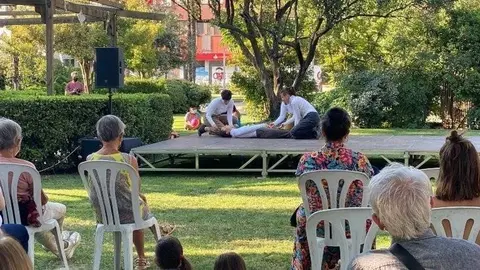 Les Cícliques durant la seva actuació a les Borges Blanques.