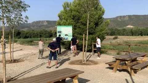 Nova senyalització de l'Aiguabarreig Segre-Cinca a Granja d’Escarp.