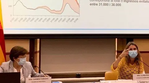 Cabezas i Prats, durant la roda de premsa del dimarts @Govern
