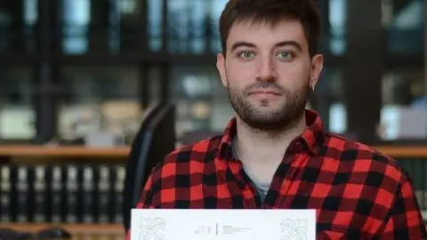 Ramon Dalfó, guardonat amb el Premi Bonaplata 2021. Fotografia: Arxiu Nacional de Catalunya.