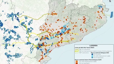 Mapa de les centrals d'energia renovable en funcionament i projectades i les línies d'evacuació que es preveuen 

Data de publicació: dimecres 19 de gener del 2022, 13:28

Localització: Reus

Autor: GEPEC-EdC