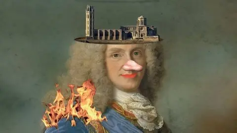 Fragment del cartell de Carnestoltes de Lleida 2022, obra de Guillem López.