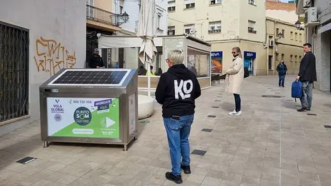Paperera interactiva instal·lada a Mollerussa @AjMollerussa
