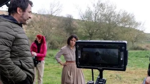 Gravació de 'Escanyapobres' a a la Saira. Fotografia: Oriol Bosch.