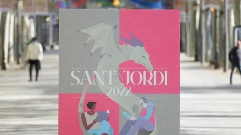 El cartell de Sant Jordi 2022 de Lleida. Fotografia: Mario Gascón.