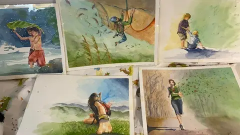 Aquarel·les de Rubén Tejero ©ICSLleida