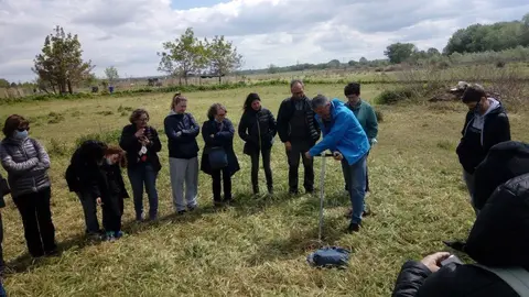 La visita a càrrec de l'agrònom, edafòleg i actualment director del Parc Científic Agroalimentari, Miquel Aran ©AjLleida