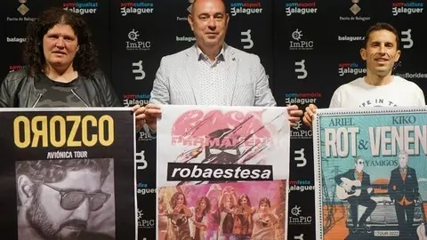 Presentació dels caps cartell concerts Festa Major del sant Crist de Balaguer