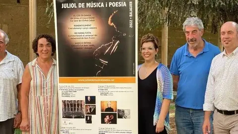 La presentació de l'11è Juliol de Música i Poesia de Balaguer. Fotografia: Paeria de Balaguer.