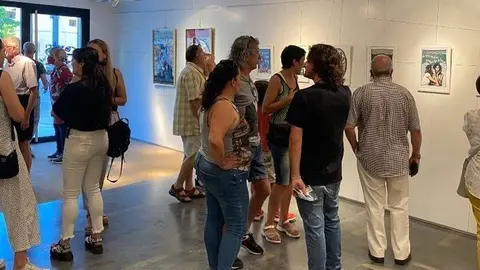 Inauguració de l'exposició 'Refranys Il·lustrats', d'Ivan Egea, a les Borges Blanques. Fotografia: Ajuntament de les Borges Blanques.