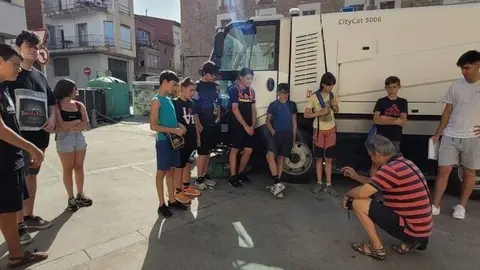 Primera jornada del camp de treball per a joves borgencs. Fotografia: Ajuntament de les Borges Blanques.