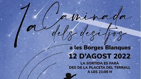 Cartell de la 1a Caminada dels desitjos de les Borge