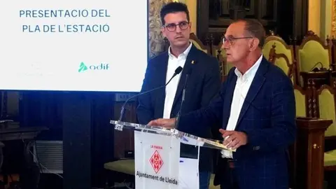 Presentació de les novetats del Pla de l'Estació de Lleida. Fotografia: Mario Gascón.