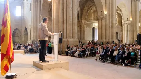 Moment de l'acte de reparació jurídica a 83 víctimes del franquisme celebrat a la Seu Vella ©Anna Berga