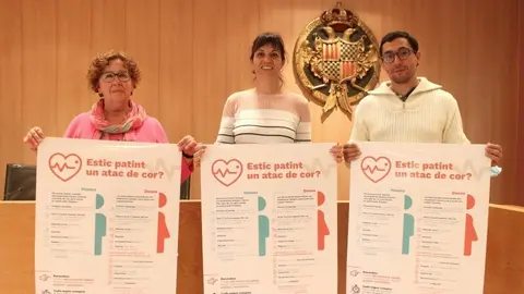 Presentació de la campanya 'Estic patint un atac de cor?'. Fotografia: Ajuntament de Tàrrega.