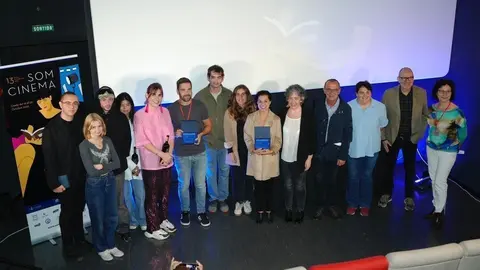 Autoritats i representants de les pel·lícules i curts guanyadors del 13è Som Cinema de Lleida ©Mario Gascón