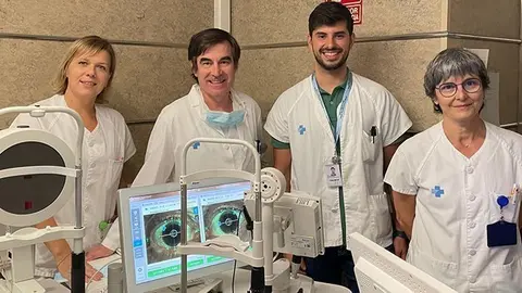 Equip de l'àrea Oftalmologia de l'Hospital Arnau de Vilanova ©HUAV