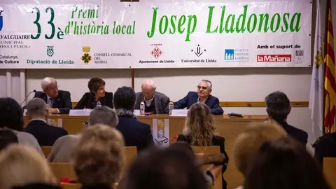 Acte de lliurament del 33è Premi Josep Lladonosa a l'Ajuntament d'Alguaire ©Diputació de Lleida