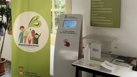 La pantalla per votar presencialment a les Borges Blanques ©AjBorges