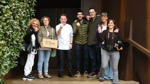 Equip de Laumont i el Rosal amb Martin Berastegui al seu restaurant de Lasarte ©Rosal
