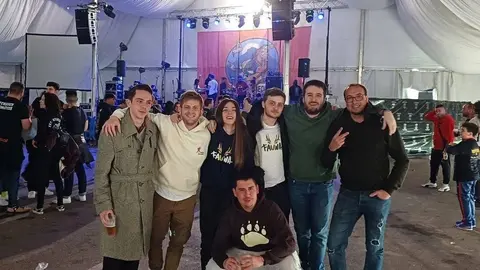 Els components de Fauna, al concurs de bandes emergents d'Alameda, Málaga