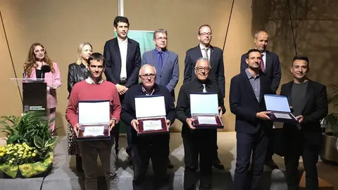 Els premiats de la 43a edició dels Premis de la Maquinària Agrícola, Ramadera i Instal·lacions Agroindustrials, celebrats en el marc de la Nit de l'Expositor de la 150a Fira de Sant Josep - Foto: Esther Barta