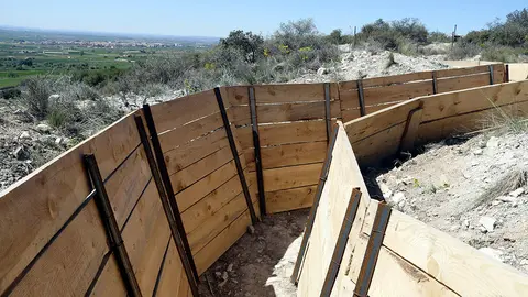 Recuperació de trinxeres a Montgai, de la línia de defensa republicana - Foto: Oriol Bosch