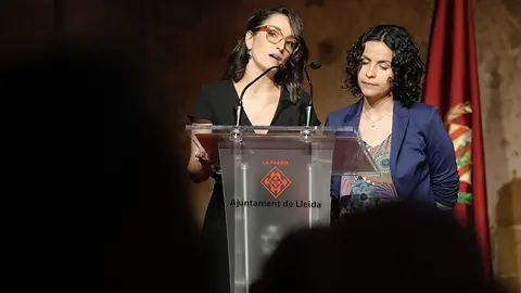 Les actrius protagonistes d'El sostre groc, Medalla d'Or de la ciutat de Lleida