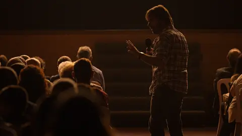 Quim Masferrer a un dels actes de celebració de la Festa Major de Sant Gaietà 2023 a Aitona - Foto: Jordi Vinuesa