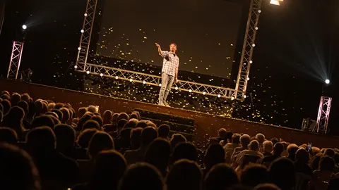 Quim Masferrer a un dels actes de celebració de la Festa Major de Sant Gaietà 2023 a Aitona - Foto: Jordi Vinuesa