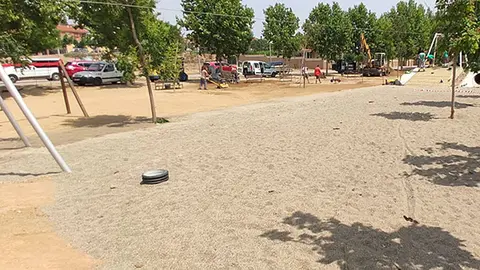 La nova tirolina del Parc de la Via d'Alcarràs jpg