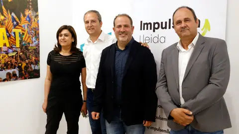 Els responsables de la coalició entre Junts i Impulsem a Lleida - Foto: Oriol Bosch