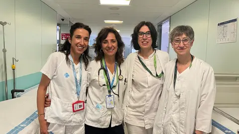 Equip Urgències Geriatria amb les professionals Gemma Fabregat (geriatra), Ana Vena (geriatra), Anabel Martínez (treballadora social) i Teresa Noguera (infermera especialista en geriatria) - Foto: Hospital Universitari Arnau de Vilanova de Lleida