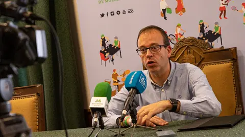 Roda de premsa de l'Alcalde Marc Solsona a l'Ajuntament de Mollerussa - Foto: Jordi Vinuesa