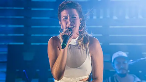 Actuació de Mabel Flores al Càmping Municipal de Tàrrega durant el 25è Paupaterres - Foto: Jordi Vinuesa