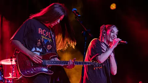 Actuació de La niña paracaídas al Càmping Municipal de Tàrrega durant el 25è Paupaterres - Foto: Jordi Vinuesa