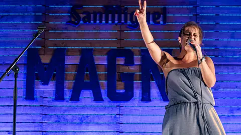 Actuació de Meritxell Gené al Càmping Municipal de Tàrrega durant el 25è Paupaterres - Foto: Jordi Vinuesa