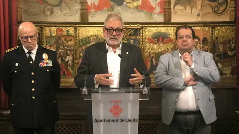 L'alcalde de Lleida, Fèlix Larrosa, després de la Junta Local de Seguretat - Foto: Ignasi Gómez