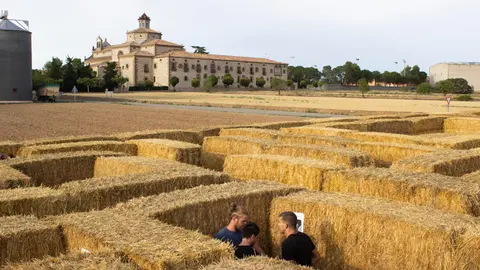 Més 400 bales de palla construeixen el Laberint de palla de Sant Ramon - Foto: Associació La Mansa de Sant Ramon