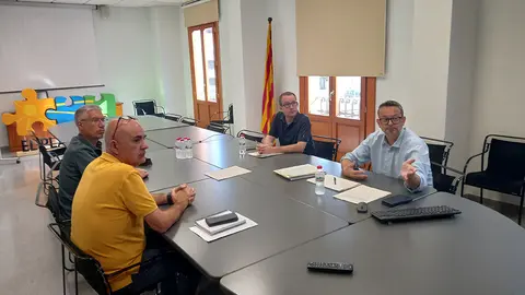El director dels SSTT, Claudi Vidal, durant la seva visita al Consell Comarcal del Pla d'Urgell - Foto: CC Pla d'Urgell