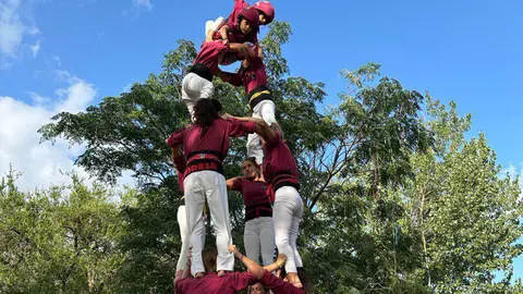 4d6 dels Castellers de Lleida en una actuació durant la Festa Major d'Alpicat - Foto: Castellers de Lleida