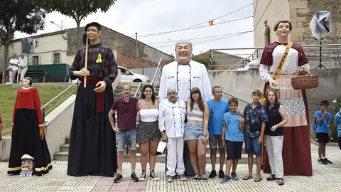El dissabte 26 d'agost es va celebrar la 2a Trobada Gegantera de Sidamon amb el bateig del gegantó Andreu i la posterior cercavila pels carrers del poble amb la participació de diverses colles geganteres de municipis propers - Foto: Josep Ma Llovera