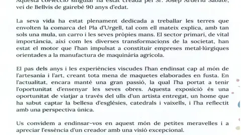 Escrit exposició maquetes fusta