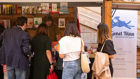 Activitat durant la jornada de dissabte de la primera edició de Sant Miquel de les Lletres a Lleida - Foto: Jordi Vinuesa