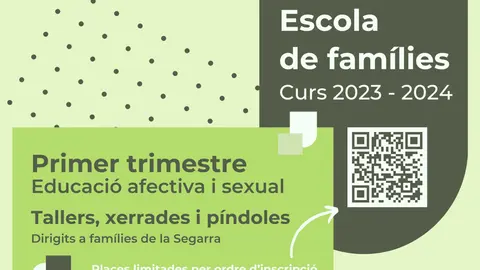 Cartell del primer trimestre, que gira al voltant de l'educació afectiva i sexual dels joves - Imatge: Ajuntament de Guissona