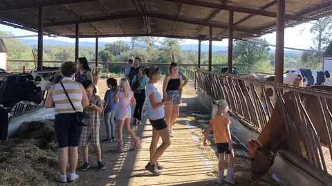 Visita a una granja durant la celebració de 'La Festa' de 'Benvinguts a pagès' - Foto: Benvinguts a pagès