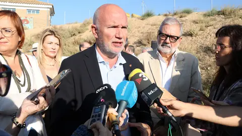 El conseller d'Acció Climàtica, David Mascort, durant l'atenció als mitjans de comunicació aquest dimecres a Lleida - Foto: Ignasi Gómez