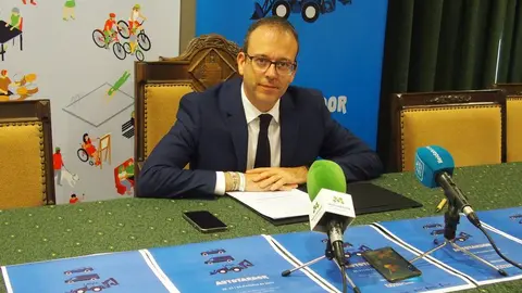 L'alcalde i president de Fira de Mollerussa, Marc Solsona, durant la roda de premsa d'aquest matí - Foto: Fira de Mollerussa